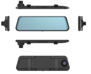 9.66Inch 4K Dual <strong>Rearview</strong> Mirror <strong>Dash</strong> <strong>Cam</strong> with Wireless Carplay HD IPS Touch Screen Car Mirror with DVR BT WDR Night Vision - Product Image 6