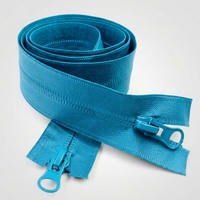Fermeture éclair longue réversible à glissière continue en nylon TPU noir écologique, étanche, à verrouillage automatique, avec logo personnalisé sur les dents