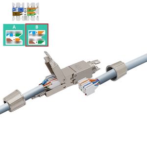 Connecteur Keystone blindé <span class=keywords><strong>RJ45</strong></span> Cat6A FTP SFTP de haute qualité, prise modulaire femelle <span class=keywords><strong>Cat</strong></span> <span class=keywords><strong>7</strong></span>, <span class=keywords><strong>coupleur</strong></span> mural, prise Keystone Cat8 - Product Image 5