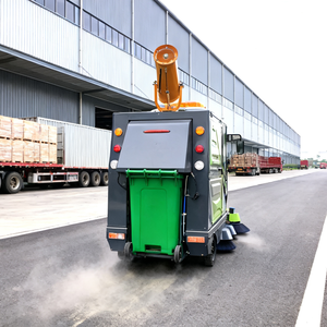 במפעל מכירה ישירה נוחה ויעילה 4 גלגל אשפה 240l יכול מטאטא כביש מטאטא - Product Image 2