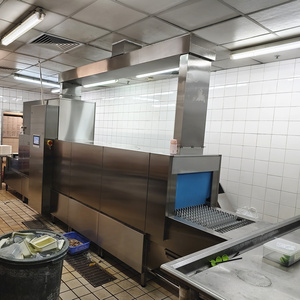 Equipo de lavado de platos tipo transportador comercial <span class=keywords><strong>Lavavajillas</strong></span> industriales de alta eficiencia con lavado multitanque - Product Image 3