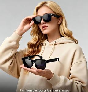 Lunettes intelligentes avec caméra, haut-parleurs, étanches, contrôle par application, assistant IA, traducteur, enregistrement <span class=keywords><strong>photo</strong></span>/vidéo 1080p, compatible PC sans fil - Product Image 4