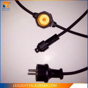 IP65 야외 꽃줄 E27 LED 벨트 라이트 스트링 스타일 휴일 조명을위한 플랫 와이어 크리스마스 장식 - Product Image 6