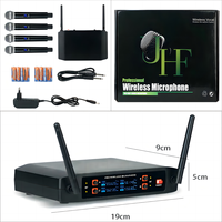 MIM-HX4 Système de Microphone sans Fil de Haute Qualité 4 en 1, Microphone Portable pour Karaoké, Chant et Discours