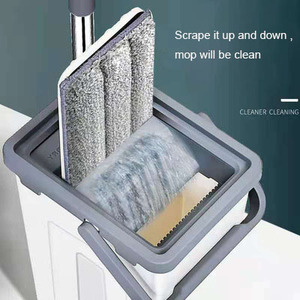 Cubo de fregona con mango retráctil, productos de limpieza con escurridor, color azul, novedad de 2021 - Product Image 5