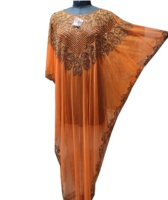 Vestido Largo de Noche Elegante Estilo Dubái, Talla Grande, Bordado a Mano con Lentejuelas y Cuentas, Cintura Baja