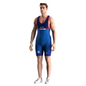 Combinaison de sport pour hommes, justaucorps de gym, soutien-gorge de sport, boxers, maillots de lutte, combinaisons, justaucorps - Product Image 5