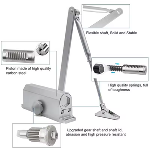 Ferme-porte automatique hydraulique en alliage d'aluminium de qualité commerciale, vitesse et <span class=keywords><strong>force</strong></span> réglables, pour portes coupe-feu, hôtels et bureaux - Product Image 4