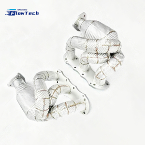 Colector de escape de alto flujo FlowTech para Porsche 911 997.2 Carrera 3.6L, acero inoxidable 304, ajuste directo, Euro 5, 200 celdas - Product Image 4