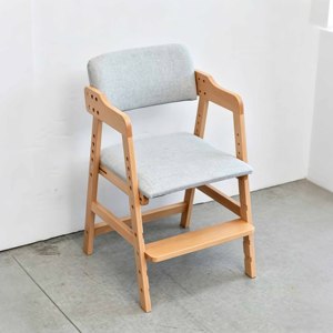 Adjustable Height Modern Wood High Chair for Toddlers 0.5-12 Years with <b>Steps</b>-Durable Dining & Study Chair - Product Image 3