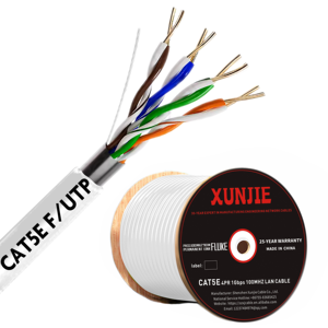 Xunjie <span class=keywords><strong>สาย</strong></span>เคเบิลอีเทอร์เน็ตเวิร์ก Cat5e ทึบ1000ft ความยาว305เมตรทองแดงในร่มพร้อมแจ็คเก็ตพีวีซี - Product Image 1
