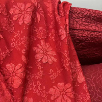 Pabrik langsung 3D pola bunga Jacquard kain celup 75D poliester untuk kemeja & Gaun wanita untuk tas pernikahan setelan tirai