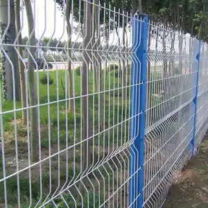 גדר רשת תיל 3D עקומה טהור גן מתכת לוחות גידור גינה מגולוון כביש מהיר 2 מ' גובה