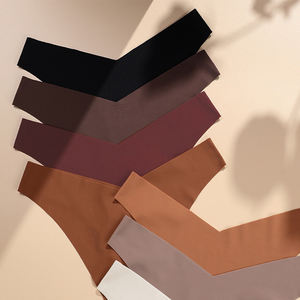 BOJIN Bragas sin rastro de tiro bajo XL para mujer <span class=keywords><strong>Tanga</strong></span> de seda de hielo <span class=keywords><strong>Tanga</strong></span> sólido en forma de <span class=keywords><strong>V</strong></span> sin costuras T-Back <span class=keywords><strong>Tanga</strong></span> cómodo y <span class=keywords><strong>tipo</strong></span> Rise - Product Image 3