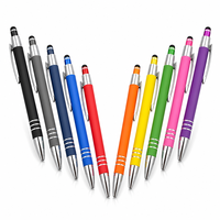 Stylos à écran tactile en vrac, stylo bille 2 en 1 pour étudiants, bureau, réception d'hôtel et cadeaux promotionnels, couleurs assorties