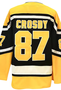 2026 lubang baru pria 87 Sidney crosb-y 71 Evgeni Malkin 66 Mario Lemieux 65 Erik karlansson dijahit Olahraga kaus hoki es - Product Image 5