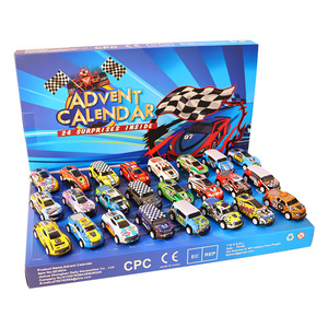 Thinking Back - Calendario de Adviento con 24 Mini Coches de Carreras de PVC, Juguete para Niños de 7 a 12 Años, Regalo de Navidad - Product Image 1
