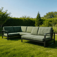 Tissu d'ameublement en oléfine alternatif Sunbrela, motif uni, anti-UV, imperméable, antidérapant, résistant à la décoloration pour canapé de patio extérieur