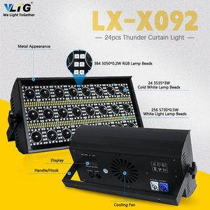 ไฟม่านฟ้าร้อง24ชิ้นยอดนิยมไฟแฟลชไฟวิญญาณพายุ3x8ชิ้นโคมไฟหลักพื้นหลังเวที24*3W สามารถ - Product Image 4