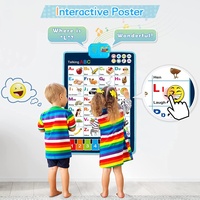 Tableau d'apprentissage des lettres anglaises, jouet musical, tapis de piano, tableau mural de l'alphabet, tableau mural parlant ABC, éducation, affiche murale pour enfants