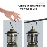 Lanterne de camping LED portable, alimentée par batterie, lumière d'urgence COB, lampe de survie pour ouragan, à suspendre, étanche, pour l'extérieur, personnalisable