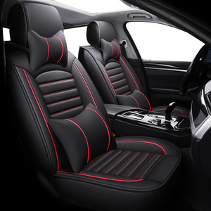 Housses de siège de voiture universelles en cuir PU Couverture complète adaptée aux voitures à cinq sièges - Product Image 5