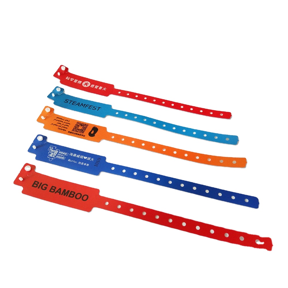 Logo personalizzato Formato Adulto di Plastica/Carta/Composito Wristband Per Il Festival Del Partito Eventi