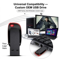Benutzerdefiniertes Logo OEM USB-Stick 2.0 Mini Pen Drive 16GB 32GB 64GB 128GB Großhandel Plastik-Speicherstick Pendrive