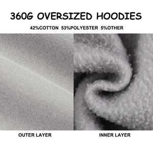 Pulls à capuche de haute qualité personnalisés pour le printemps Pulls délavés à l'acide Vente en gros Streetwear unisexe Sweat à capuche pour hommes surdimensionné - Product Image 3