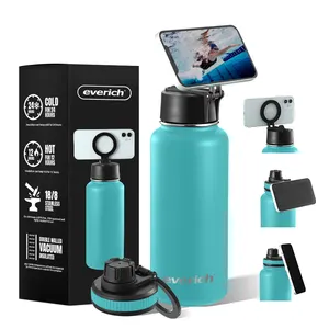 Wholesale Everich Custom Stainless Steel Water Bottle with Magnetic holder compatible with for iPhone