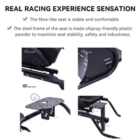 GY076 Cockpit de Simulateur de Mouvement Professionnel en Acier pour Voitures de Course de Simulation, Thrustmaster TX, G27, G29, Playstation 2 3, Wii, PXN