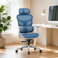 Chaise de bureau exécutive de luxe à dossier réglable en maille, design moderne, ergonomique, pivotante, accoudoirs 4D, multifonction, soutien lombaire, pour salle à manger