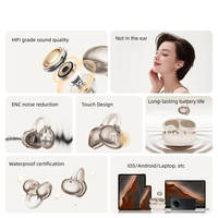 Écouteurs sans fil sportifs CQ-13 avec revêtement métallique, son haute définition APE SSQVP, compensation améliorée, écouteurs intra-auriculaires à clip d'oreille