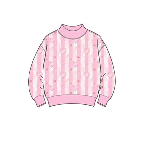 Sweat-shirt personnalisé pour enfants avec nœuds d'amour de la Saint-Valentin, collection Printemps, vente en gros, boutique, vêtements pour sœurs, haut pour enfants - Product Image 4