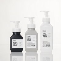 Distributeur de savon 280ml bouteille de pompe à mousse carrée bouteilles de pompe à mousse carrée HDPE 400ml 600ml bouteille de nettoyant pour le visage