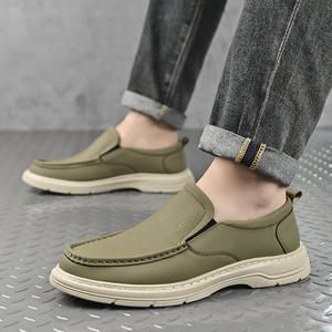 Zapatos de Cuero Genuino para Hombre, Zapatos Casuales de Negocios Formales Negros Antideslizantes con Punta Ancha para Hombre, Calzado Moderno - Product Image 3