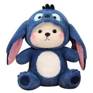 Mainan boneka beruang teddy stitch grosir 25CM hadiah Valentine boneka beruang lucu stroberi mainan boneka Teddy Bear mewah