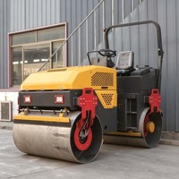 Rouleau compresseur vibrant à double tambour entièrement hydraulique DR4000H de 4 tonnes, moteur diesel 49 CV, compacteur d'asphalte