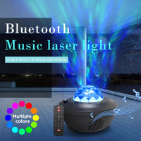 Proyector Inteligente de Luz Nocturna de Cielo Estrellado Láser Altavoz de Música BT Luz Festiva Proyector de Galaxia con Control Remoto