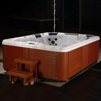 Baignoire tourbillon de luxe 8 places, pataugeoire complet pour l'extérieur, prix d'usine