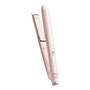 Professional Customized Logo Flat Iron Hair Straightener With LED Display Portable Temperature Control Electric Power Source
