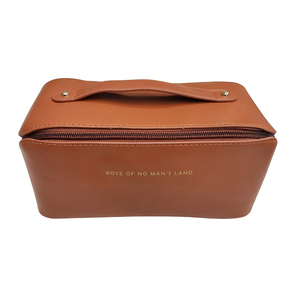 Bolsa de cosméticos de viaje de lujo personalizada al por mayor, minibolsa transparente de lona de cuero y terciopelo, funda de nailon, cierre transparente, maquillaje geométrico - Product Image 6