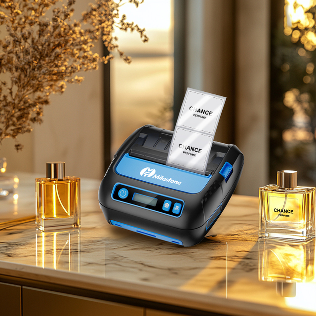 MHT-P80F Portable 80mm Thermal Printer for Custom Perfume Labels and Tags Dual Function Receipt and Label Printing