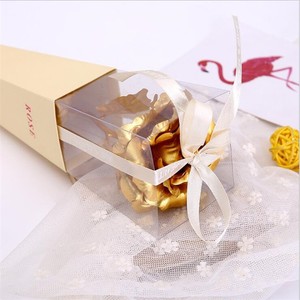 QSLH Ti169 plastique 25 cm rose eternel 24k or rose 24k unique coloré 24k plaqué or rose fleur pour la saint-valentin - Product Image 6