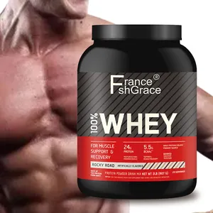 Etiqueta privada Body Muscle Building Rocky Road Flavor Whey Protein Powder Whey Protein Isolate Powder