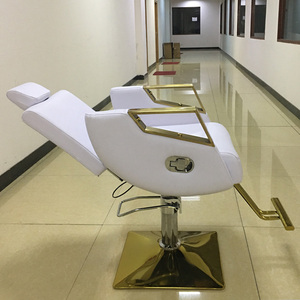 Chaise de coiffeur <span class=keywords><strong>à</strong></span> <span class=keywords><strong>l</strong></span>'<span class=keywords><strong>envers</strong></span> Salon de coiffure levage rotatif coupe de cheveux et tabouret de rasage meubles de Salon cuir synthétique moderne 1 Pc - Product Image 4