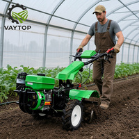 Cultivador de arrozales con arado, abridor de surcos, cuchilla de rotocultivador, piezas de repuesto, interfilas, motocultor diésel de 16HP
