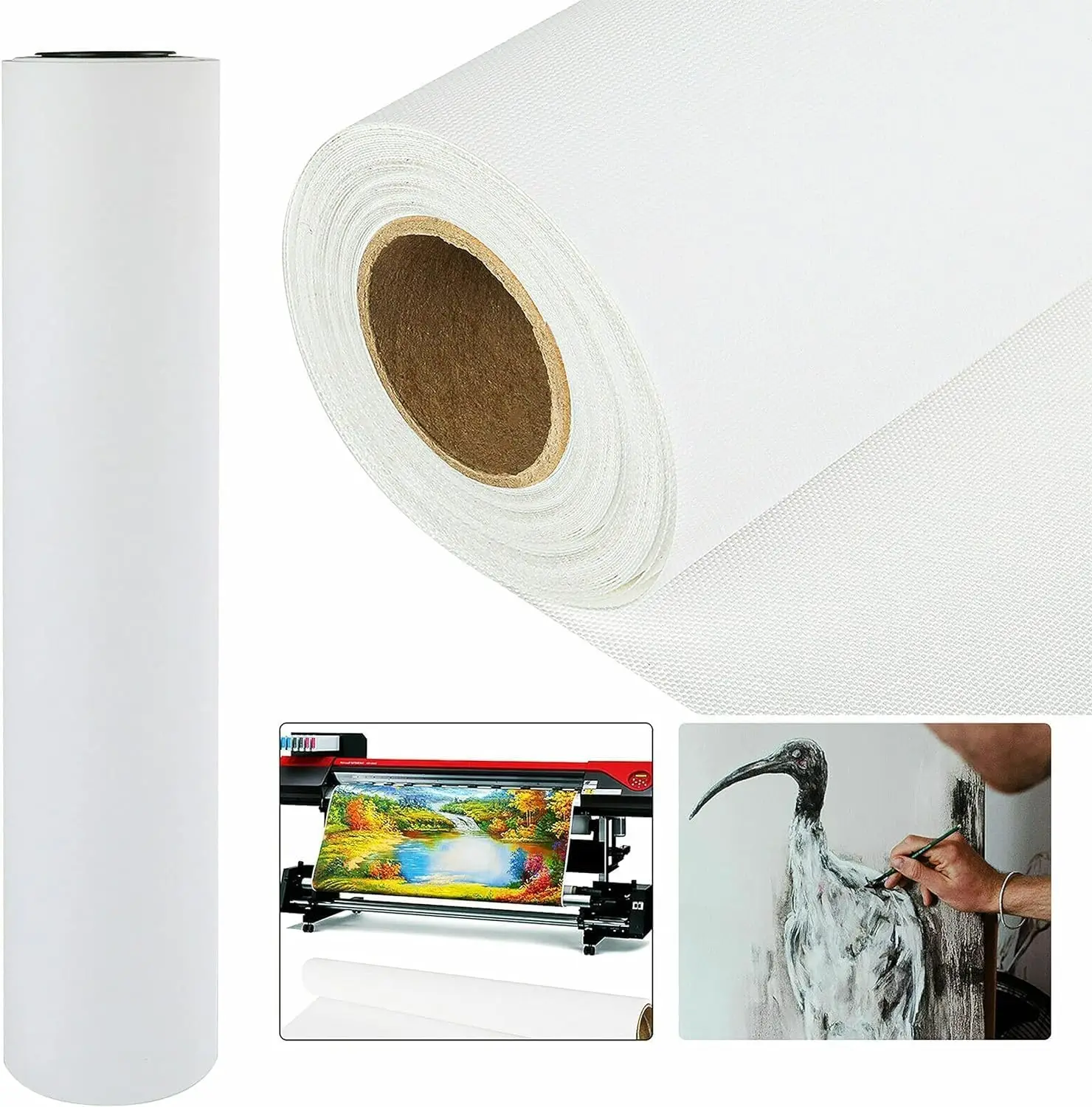 Digital Canvas Roll Wall Art Large Fabric Pure Cotton White Blank Waterproof Painting Canvas For Acrylic Paint Marker