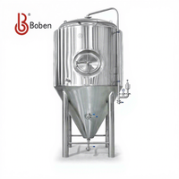 Fermenteur conique en acier inoxydable Boben 500L-1000L, système de brassage de bière commercial clé en main avec pompe et réservoir sous pression