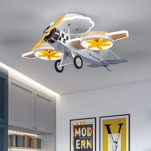 Lámpara de Techo LED de 60W para Habitación Infantil, con Tres Colores de Luz Regulable, Diseño de Avión de Dibujos Animados, para Dormitorio de Niños, Guardería, Jardín de Infancia - Product Image 2